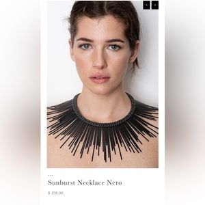 Leyla Gans Sunburst Necklace Nero